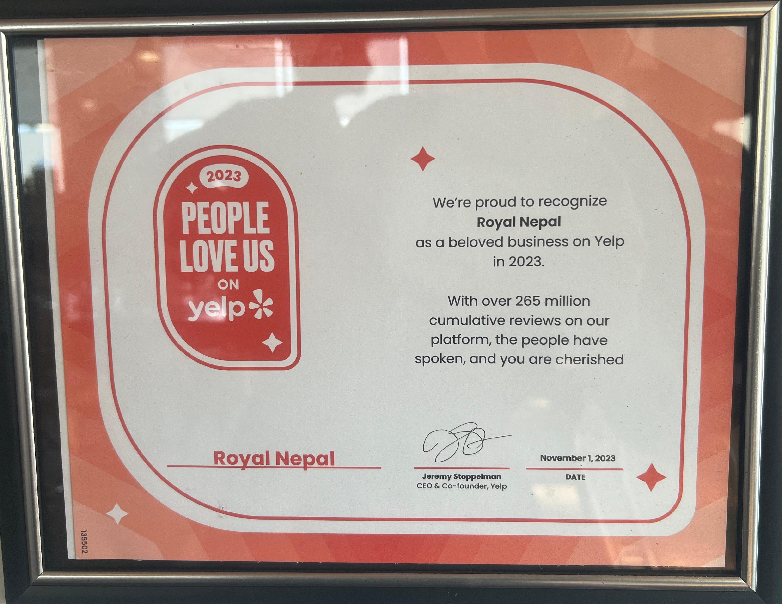 Yelp Recognition