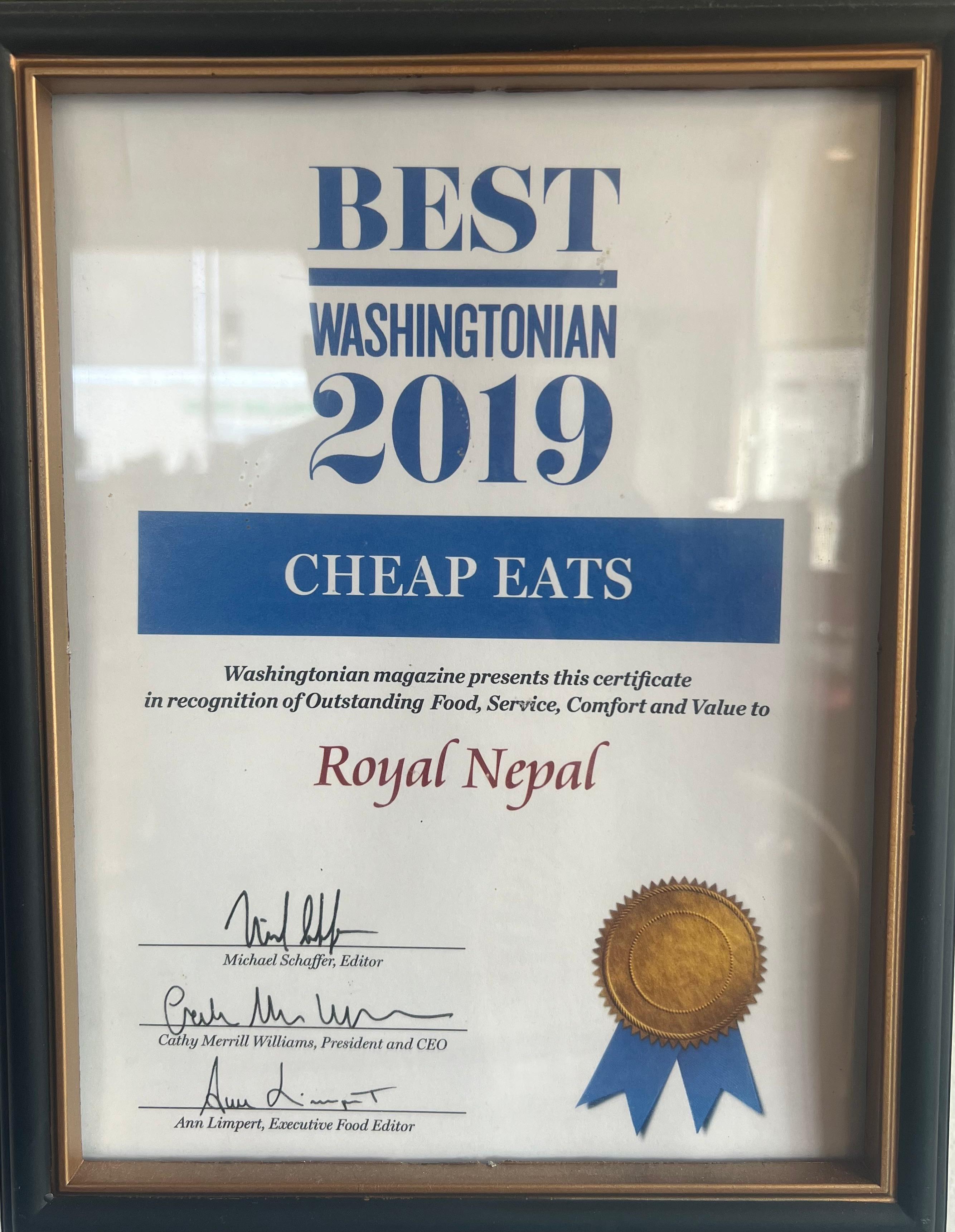 Washingtonian Best 2019